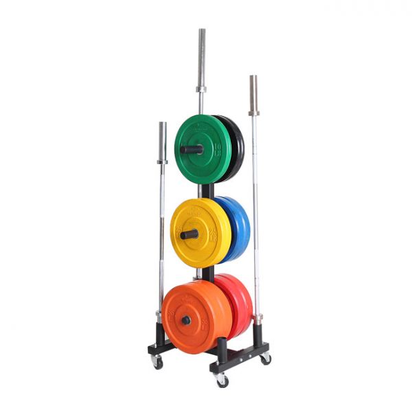 XM Fitness Olympic Bumper Plate Holder with Wheels - 306 Fitness Repair & Sales